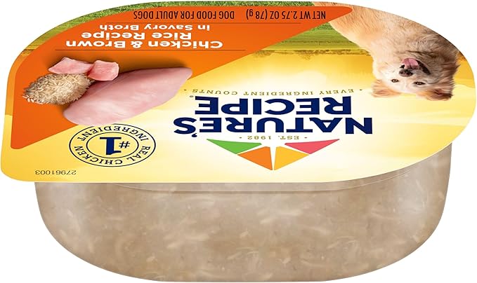 Nature's Recipe Wet Dog Food, Chicken in Broth Recipe, 2.75 Ounce Cup (Pack of 12) Package may vary