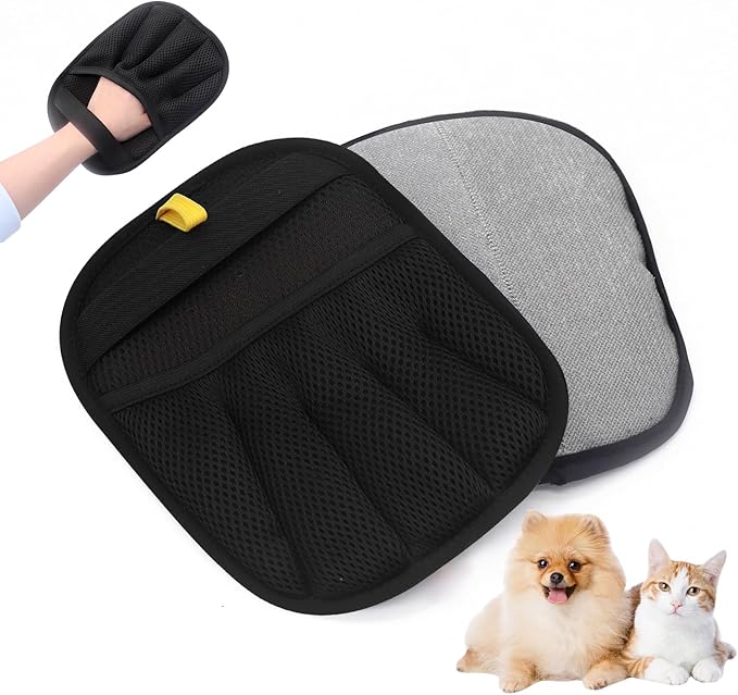 Pet Hair Removal Glove, 2025 Upgraded Five-Finger Electrostatic Grooming Tool for Cats & Dogs, Reusable Magic Fur Remover for Furniture, Car, Couch & Clothing, Essential Pet Grooming Supplies (1)