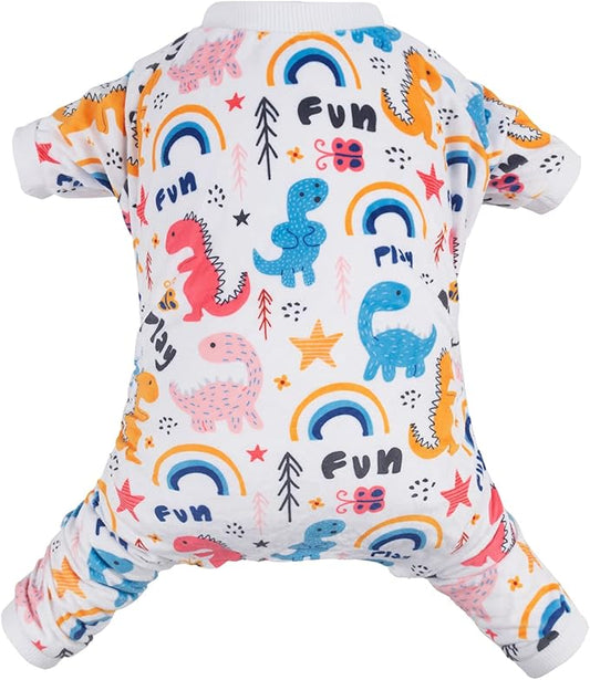 CuteBone Small Dogs Outfit Soft Puppy Onesies Pjs Dog Pajamas Pet Coat Cat Apparel Comfy Doggie Jumpsuit Bodysuit for All Seasons P159XL