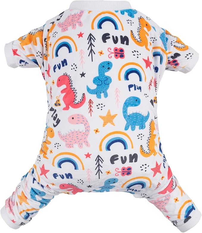 CuteBone Small Dogs Outfit Soft Puppy Onesies Pjs Dog Pajamas Pet Coat Cat Apparel Comfy Doggie Jumpsuit Bodysuit for All Seasons P159M