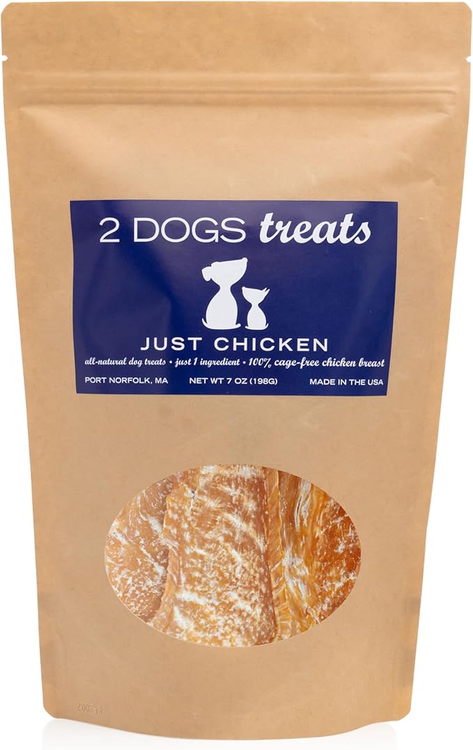 Just Chicken Jerky | 100% USA-Sourced, Single-Ingredient, Great for Sensitive Stomachs, Human-Grade USDA Chicken, Grain-Free, Allergy-Friendly, High Value for Training, Small Batch