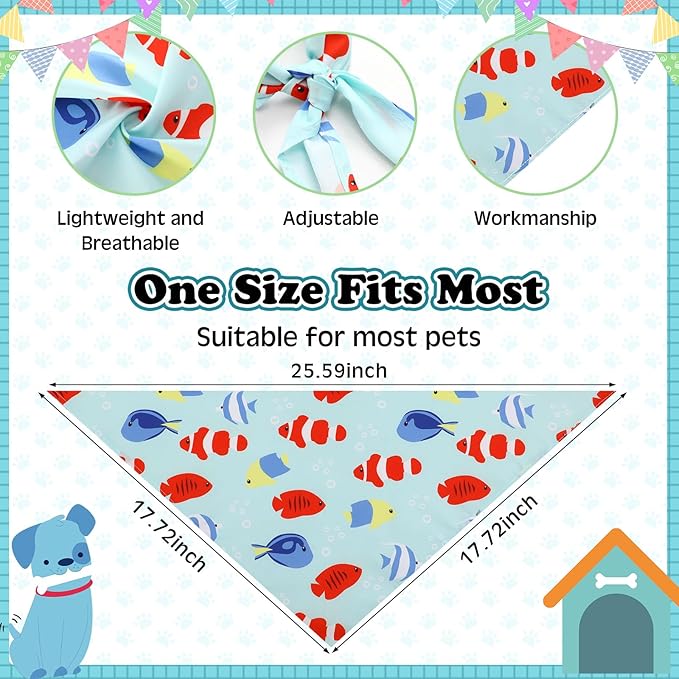 120 Pcs Paw Dog Bandanas Bulk Bone Pet Bandanas Dog Handkerchiefs Summer Scarf Bibs Triangle Bibs Adjustable Kerchief Pet Grooming Costume Accessories