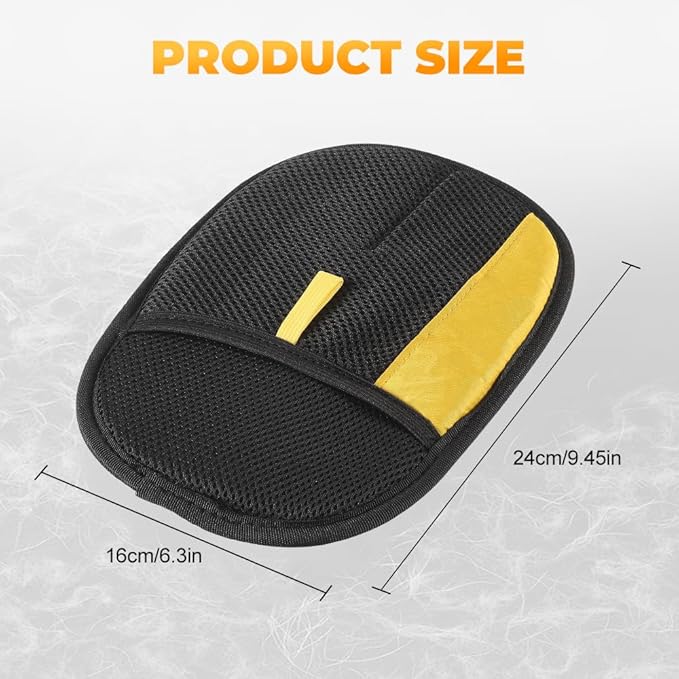 Pet Hair Removal Glove for Cats & Dogs, Upgraded Thickened Double Sided Grooming Glove, Powerful Cat Grooming Gloves, Reusable Hair Remover Glove for Couch, Furniture, Carpet, Curtain (2pcs)