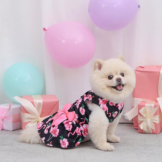 CuteBone Velvet Dog Dresses for Small Dogs, Stylish & Soft Fabric, Comfortable Fit for Everyday Wear, Perfect for Special Occasions NCVA11S