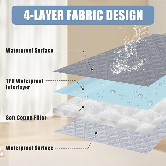 Smiry Waterproof Dog Blanket, Reversible Dog Bed Cover Pet Blanket, Soft Pet Couch Covers for Sofa Washable, Bed Couch Sofa Furniture Protector for Puppy Cat Kids (82"x82", Grey/Light Grey)