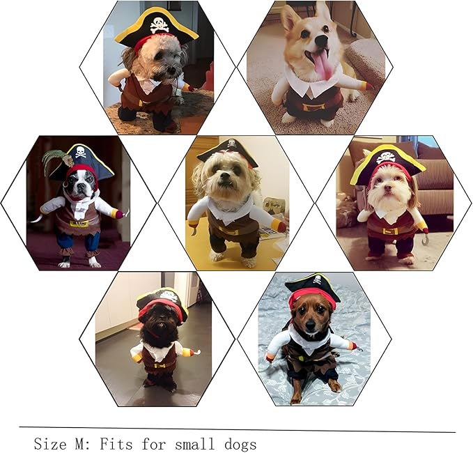 NACOCO Pet Dog Costume Pirates of The Caribbean Style (Medium)