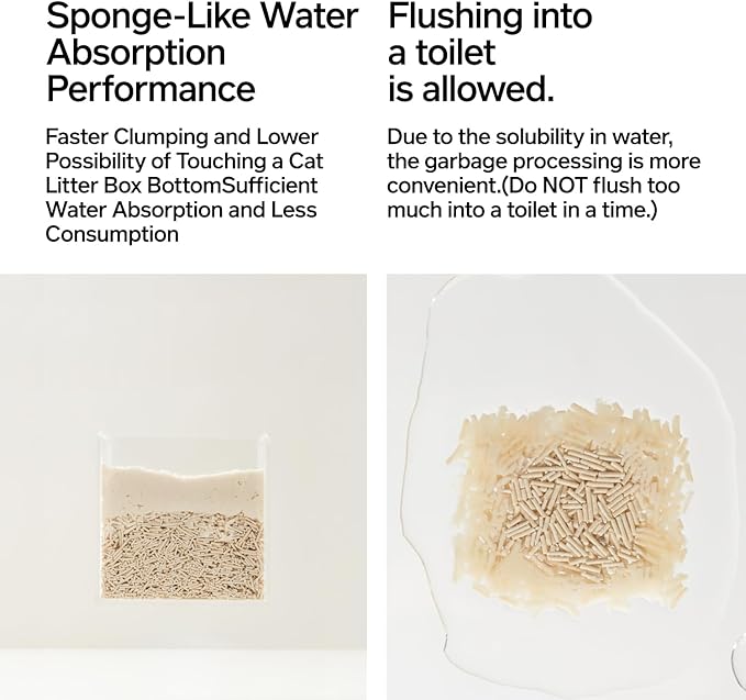 pidan Tofu Cat Litter with Occult Blood Test,Clumping,Flushable,Ultra Absorbent and Fast Drying, 100% Natural Ingredients Litter,Solubility in Water,Really Dust-Free,Less Scattering (5.3lb×2bags)