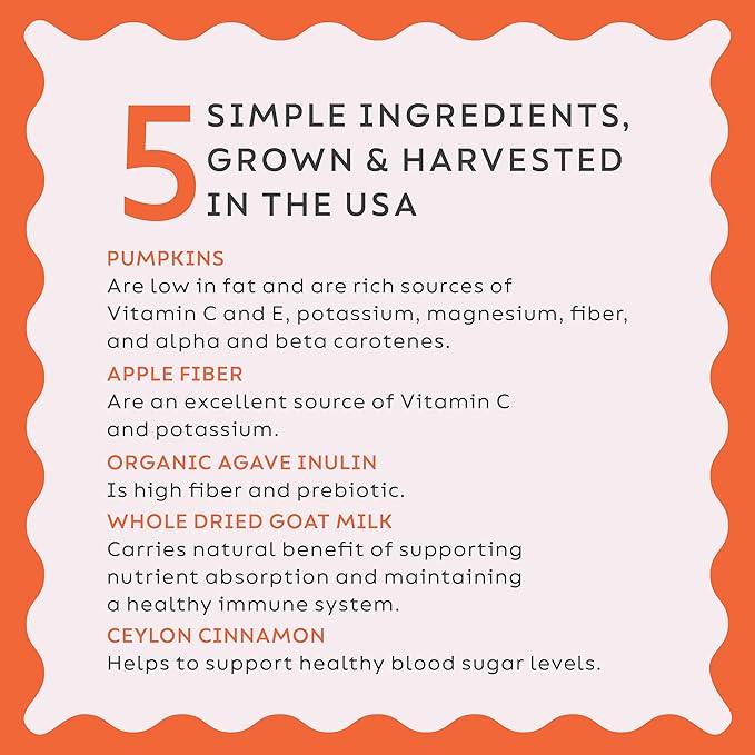 Super Snouts Pumpkin Latte Digestive Supplement for Dogs & Cats, Pumpkin Powder with Goat’s Milk, Made in USA Antibiotic Free, Healthy Gut & Stool, 10 oz