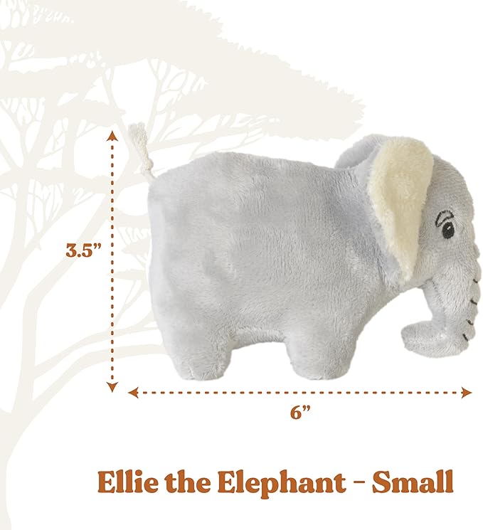 Dog Toys | Plush Toy Elephant Stuffed Animal for Dogs | Small Eco Friendly Toy - Easy to Clean and Made from Non Toxic Materials