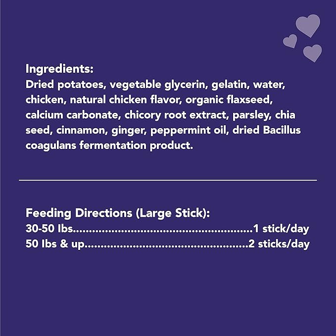 Get Naked Grain Free 1 Pouch 6.6 Oz Digestive Health Dental Chew Sticks, Large