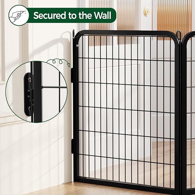 Yaheetech Dog Playpen Outdoor, 32 inch 4 Panels Dog Pen Indoor Heavy Duty Puppy Exercise Pen Metal Pet Fence for RV Camping/Yard/Garden