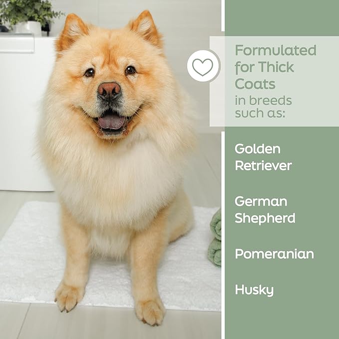 New! Hartz True Coat Thick Coat Specific Dog Shampoo, Desheds & Softens with Oat Milk, Coconut Oil & Aloe