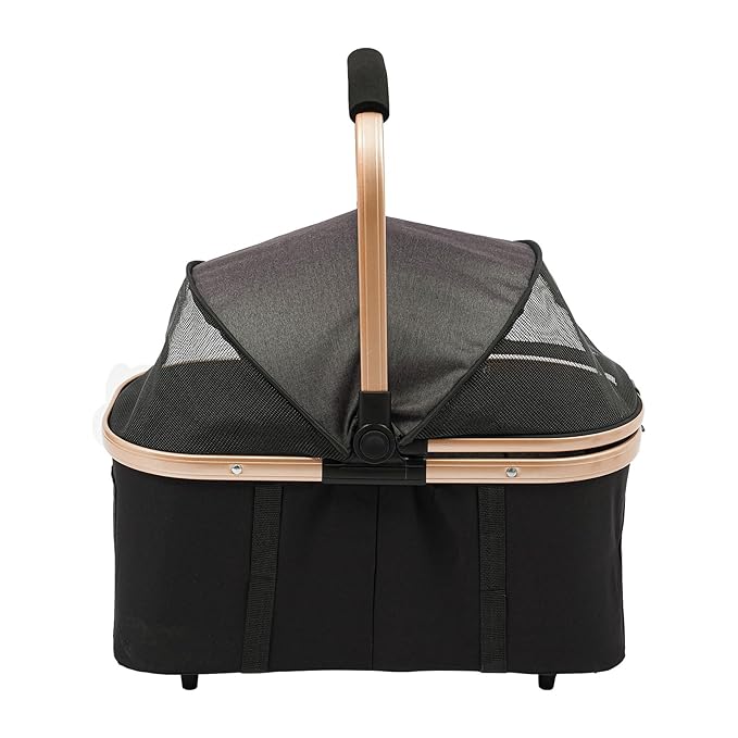 Double Pet Stroller for Small and Medium Dogs with Detachable Carrier,Cat Carriers for 2 Cats with 4 Lockable Heels,Multifunctional Pet Carrier,Black