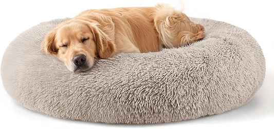 Dog Beds Large Sized Dog and Cats, 32in Pet Beds for Large Pet, Washable Indestructible Extra Large Dog Bed (Brown)