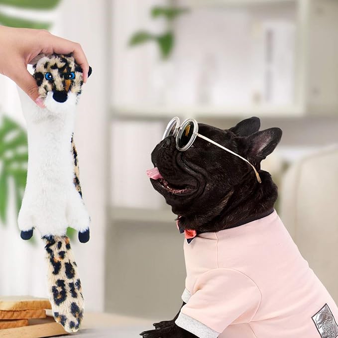 SHARLOVY Dog Squeaky Toy No Stuffing 6 Pack, Dog Toys Crinkle for Small Puppy, Durable Chew Plush Cute Animals Natural for Teething Pet