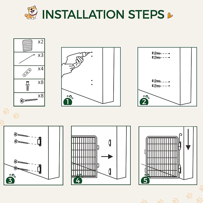 Yaheetech Dog Playpen Outdoor, 32 inch 4 Panels Dog Pen Indoor Heavy Duty Puppy Exercise Pen Metal Pet Fence for RV Camping/Yard/Garden