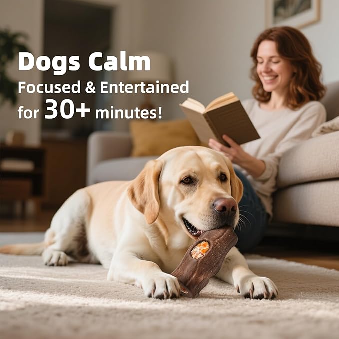 Dog Toys for Aggressive Chewers, Interactive Indestructible Dog Toys to Keep Them Busy, Durable Dog Frozen Treat Toy for Large & Medium Dogs, Reduces Anxiety & Extends Playtime, Brown