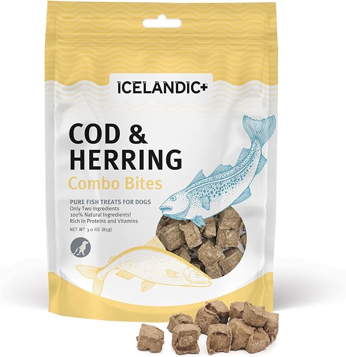 Icelandic+ Cod & Herring Combo Bites Dog Treat 3.0-oz Bag