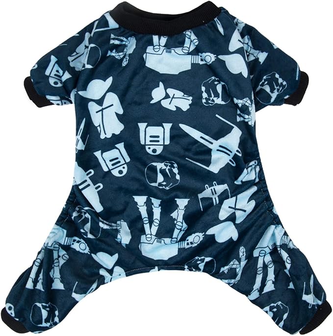 CuteBone Small Dogs Outfit Soft Puppy Onesies Pjs Dog Pajamas Pet Coat Cat Apparel Comfy Doggie Jumpsuit Bodysuit for All Seasons P47S