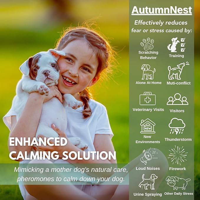 8-in-1 Dog Calming Diffuser Kit – 2 Plug-Ins + 6 Refills, Pheromone-Based Pet Stress Support, 180-Day Supply, Helps Promote Calm Behavior, Safe & Non-Toxic