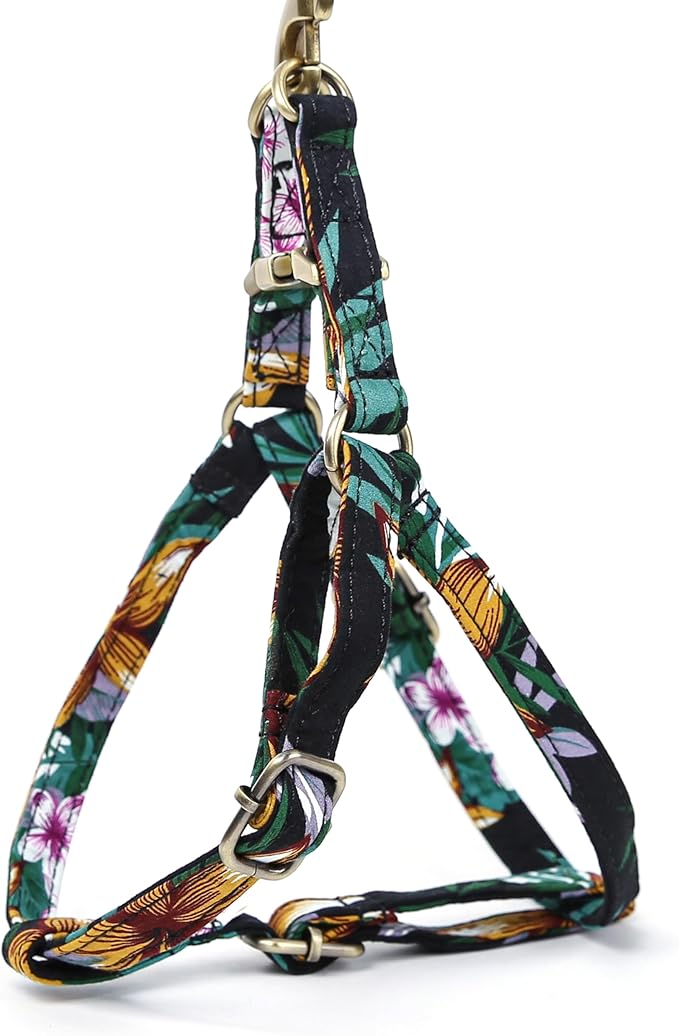 Angie and Allie Organic Cotton Personalized Step in Dog Harness,Custom Dog Halter Vests,Adjustable No Pull Canine Halter Harness for Small Medium Large Dogs