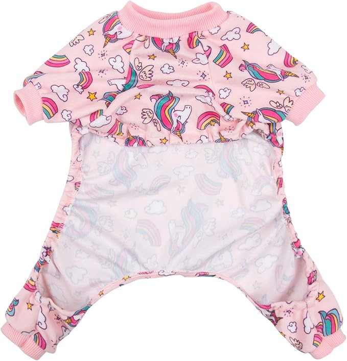 CuteBone Small Dogs Outfit Soft Puppy Onesies Pjs Dog Pajamas Pet Coat Cat Apparel Comfy Doggie Jumpsuit Bodysuit for All Seasons P67XS