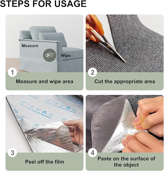 Cat Scratch Couch Furniture Protector, Adhesive Cat Scratch Pad Deterrent for Furniture, DIY Climbing Cat Scratcher Couch Protector from Cat Claws Scratching for Indoor (Navy,78.7x15.8In)