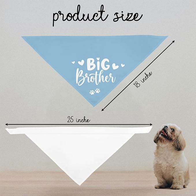 Big Brother Dogs Bandana Baby Announcement Blue Dog Bandana Pregnancy Announcement Photo Prop Pet Scarf Accessories for Pet Dog Lovers Gifts
