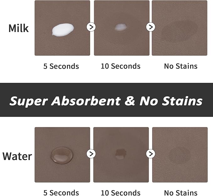 Pet Feeding Mat - Absorbent Dog Mat for Food and Water, No Stains Cat Bowl Mat, Easy to Clean Pet Placemats, Quick Dry Dog Water Dispenser Mat for Messy Drinkers | Paw Brown 18"x 28"