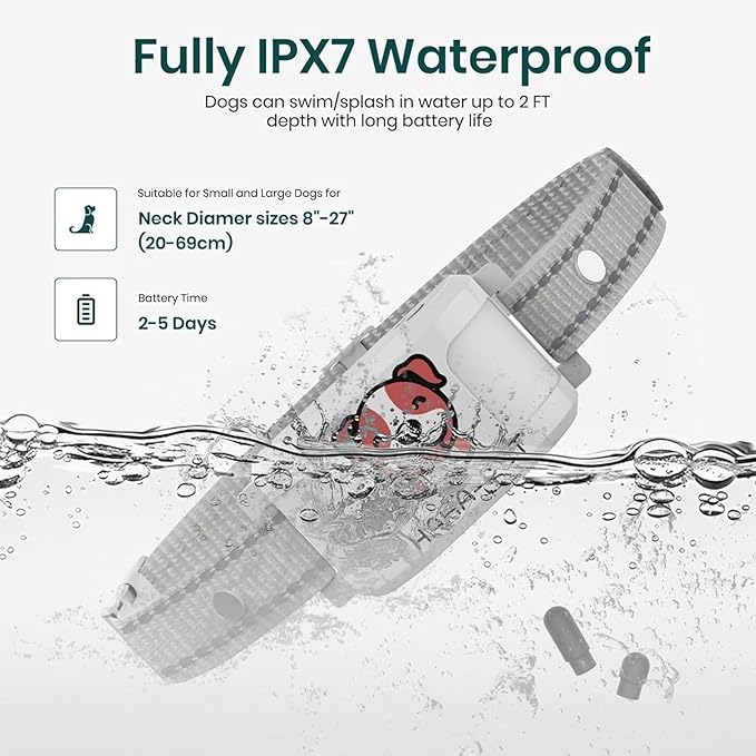 GPS Wireless Dog Fence & Training Collar – No Subscription, App Geo-Fence 3280ft, 60-164ft Bluetooth Training, 3 Correction Modes, Auto Sleep/Wake, Long Battery Life, 3-Dog Support