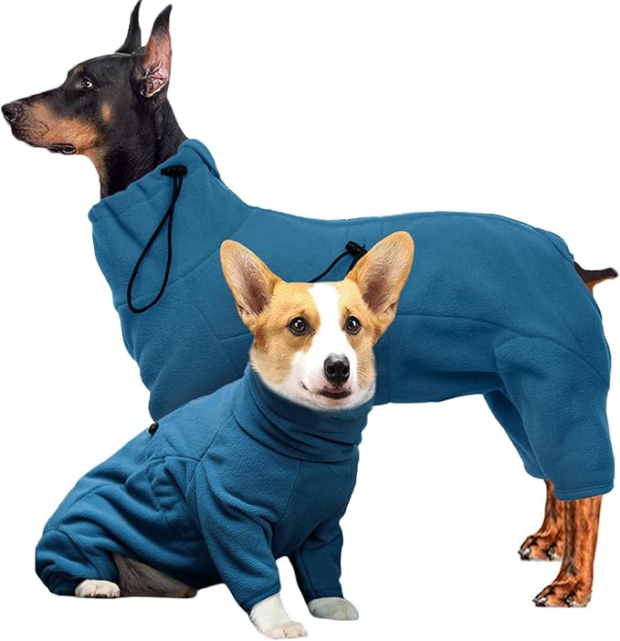 ROZKITCH Doberman Sweater for Dogs, Pet Windproof Warm Cold Weather Jacket Vest Cozy Jumpsuit Apparel Outfit Clothes for Small Medium Large Dog Walking Sleep 2XL