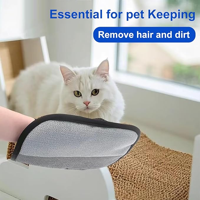 Pet Hair Removal Glove for Cats & Dogs,Five-Finger Electrostatic Pet Hair Remover Glove for Pets Hair,Practical Pet Hair Mitt for Clothes,Couch,Furniture,Car Seat,Multi-Functional Beauty Gloves (1Pc)