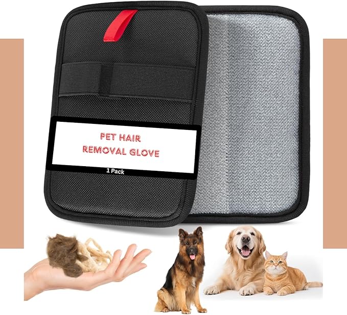 Magic Brush PET Hair Removal Glove, Electrostatic for Furniture, Clothing, Reusable Two-Sided Fur & Lint Remover for Cats & Dogs, Washable, Upgraded Fur Removal Tool-1 PCS