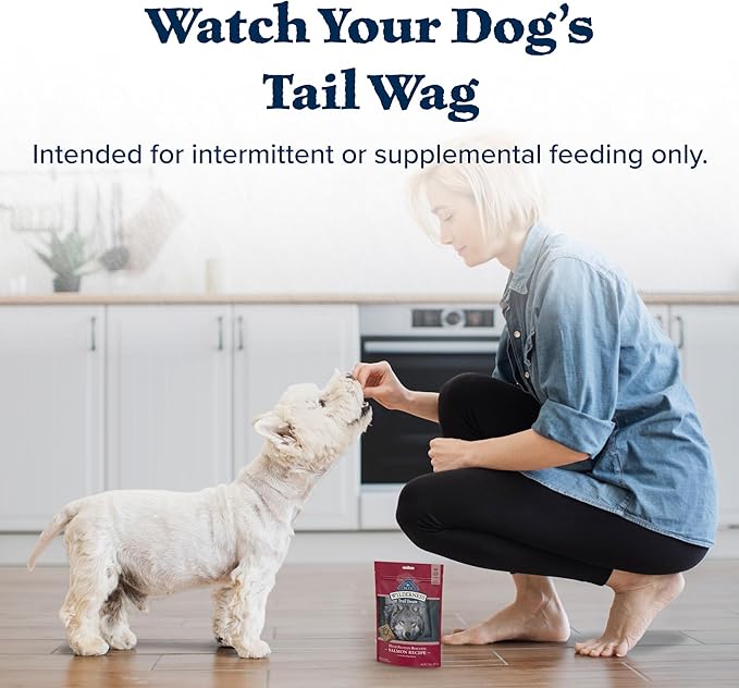 Blue Buffalo Wilderness Trail Treats High Protein Grain Free Crunchy Dog Treats Biscuits, Salmon Recipe 10-oz Bag