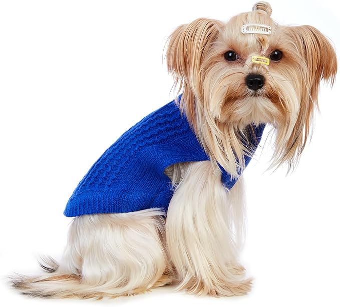 Stretchy Cat Sweater - 17 Colors & 6 Sizes | Snug Winter-Ready Knit for Boy/Girl Cats & Kittens(Dark Blue, Medium)