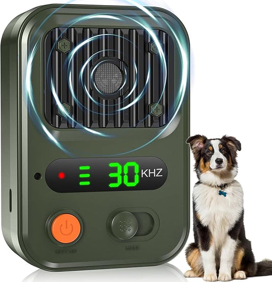 Anti Barking Devices, Auto Bark Deterrent Devices with 3 Modes, Rechargeable Dog Sonic Barking Deterrent, Barking Box Barking Control Devices, Dog Barking Silencer for Indoor and Outdoor Use（Green）9
