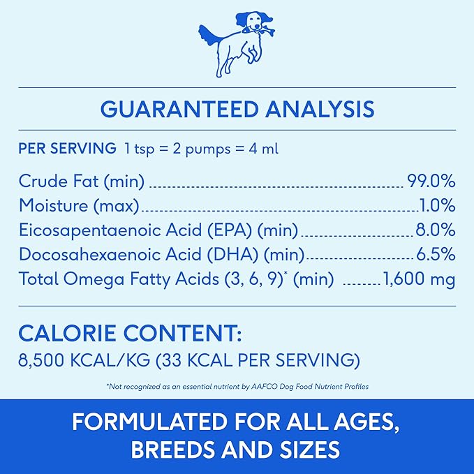 Native Pet Salmon Oil for Dogs & Cats – Pure Omega-3 Fish Oil for Dogs Supplement for Skin & Coat, Joint & Heart Health - Dog Anti-Inflammatory – 100% Wild-Caught Alaskan Sockeye Salmon – 8 oz