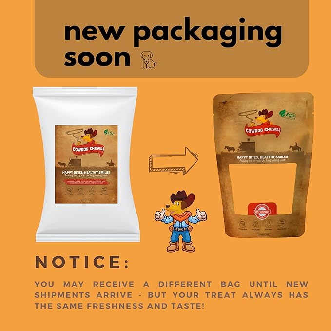 Cowdog Chews Beef Bully Stick: Odor-Free, Fully Digestible Beef Collagen Chews (9-12", 25 Count) - Natural, Grain-Free, Long-Lasting Collagen Bully Stick Substitute for All Dog Breeds