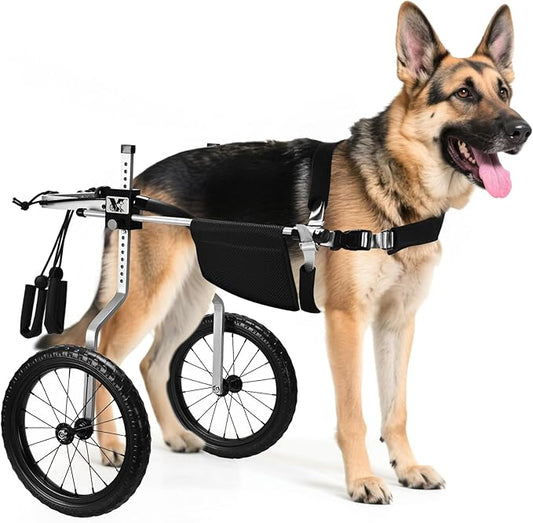 All-Terrain Dog Wheelchair for Back Legs - Lightweight & Adjustable for Medium to Large Dogs - Easy to Assemble Mobility Aid