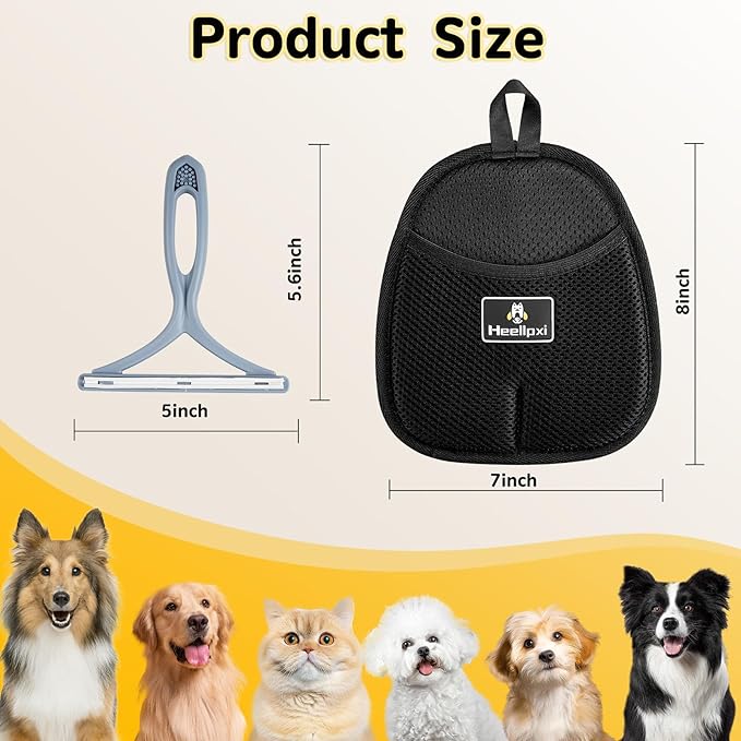 1Pcs Electrostatic Gloves Pet Hair Removal, Pet Hair Remover Glove, Washable Reusable Dogs Cats Hair Gloves for Furniture Bed Sheets Couch Clothes Carpet Car