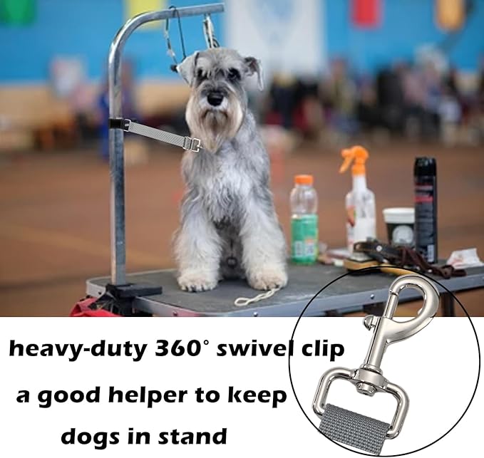 Pet Dog Grooming Arm Accessories - Dogs Loop Pets Grooming Loops Extension Straps 2 PCS Adjustable Secure and Stable Loop Extender Bathing Restraint Leashes for Small Medium & Large Dog