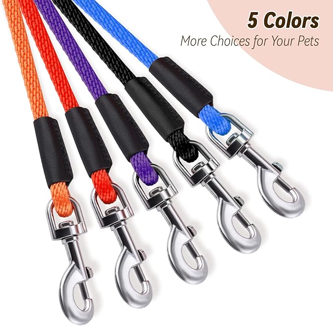 lynxking Check Cord Dog Leash Long Lead Training Tracking Line Comfortable Handle Heavy Duty Puppy Rope 10ft 15ft 30ft 50ft for Small Medium Large Dog