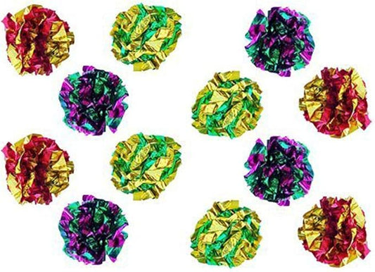 Original Mylar Crinkle Balls Cat Toys - 12 Pack