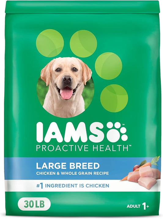 IAMS Proactive Health Large Breed Adult Dry Dog Food with Real Chicken, 30 lb. Bag