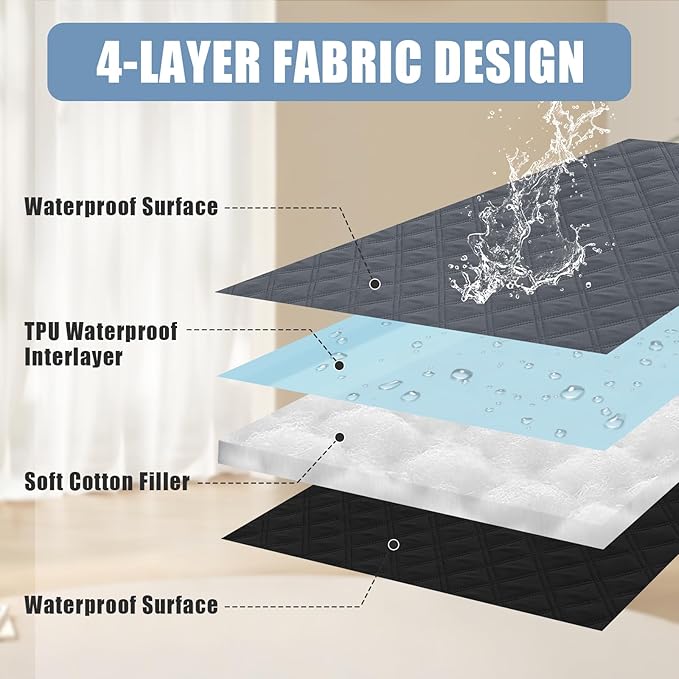 Smiry Waterproof Dog Blanket, Reversible Dog Bed Cover Pet Blanket, Soft Pet Couch Covers for Sofa Washable, Bed Couch Sofa Furniture Protector for Puppy Cat Kids (82"x102", Dark Grey/Black)