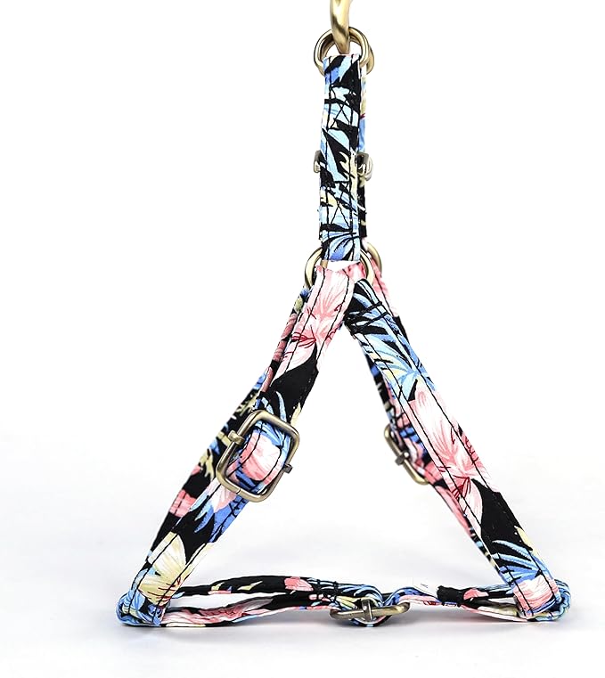 Angie and Allie Organic Cotton Personalized Step in Dog Harness,Custom Dog Halter Vests,Adjustable No Pull Canine Halter Harness for Small Medium Large Dogs