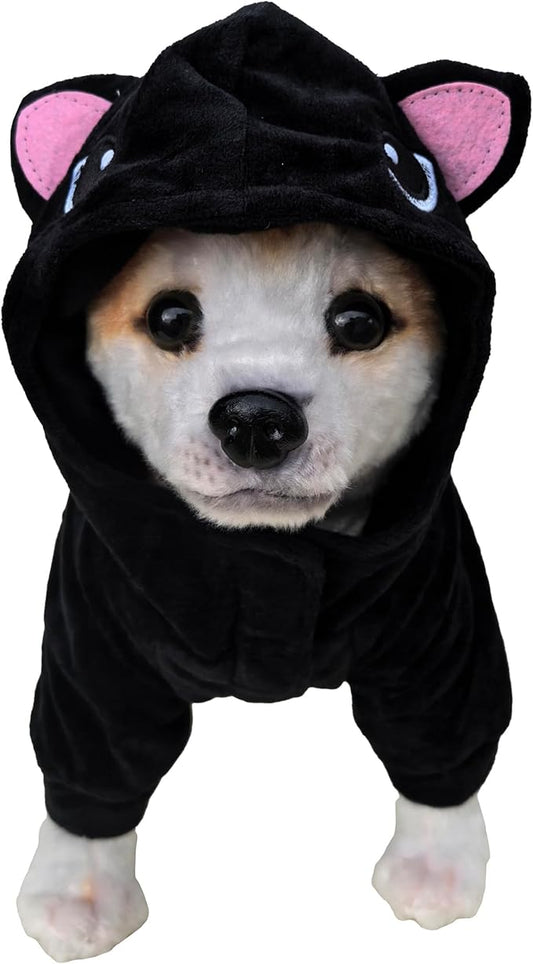 Pet Costume for Small Dogs Cats,Halloween Hoodies Winter Puppy Coat Outfits Funny Pajamas Clothes for Christmas Party,Cat XL
