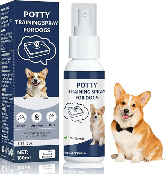 Potty Training Spray for Dogs,Puppy Potty Training Spray,Address Canine Inappropriate Elimination Habits | Proven HousebreakiHousebreng Methods for Indoor & Outdoor Environments 3.51 Oz