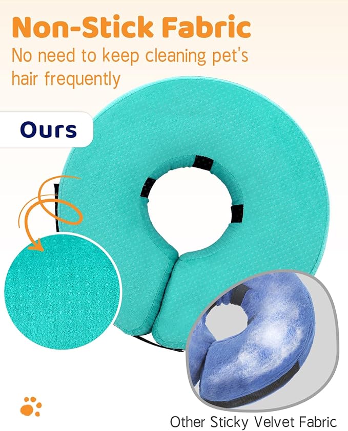 Supet Inflatable Dog Cone Collar for After Surgery Donut, Soft Dog Cones for Small Medium Large Dogs Pets, E Collar Pet Neck Donut Collar Alternative After Surgery