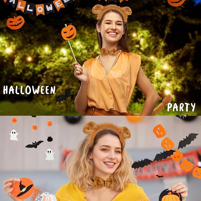 ONEPEACE Halloween Animal Costume Accessory Set for Halloween Party, Birthday, Christmas, Cosplay Animal Fancy Dress up